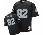 Oakland Raiders #82 Al Davis Black Team Color Authentic Football Throwback Jersey