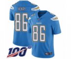Los Angeles Chargers #86 Hunter Henry Electric Blue Alternate Vapor Untouchable Limited Player 100th Season Football Jersey