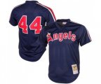 1984 Los Angeles Angels of Anaheim #44 Reggie Jackson Authentic Navy Blue Throwback Baseball Jersey