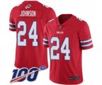 Buffalo Bills #24 Taron Johnson Limited Red Rush Vapor Untouchable 100th Season Football Jersey