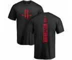 Houston Rockets #0 Russell Westbrook Black One Color Backer T-Shirt