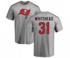 Tampa Bay Buccaneers #31 Jordan Whitehead Ash Name & Number Logo T-Shirt