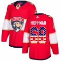 Florida Panthers #68 Mike Hoffman Authentic Red USA Flag Fashion NHL Jersey