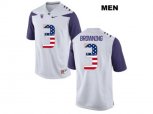 2016 US Flag Fashion 2016 Washington Huskies Jake Browning #3 College Football Limited Jersey - White