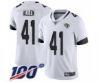 Jacksonville Jaguars #41 Josh Allen White Vapor Untouchable Limited Player 100th Season Football Jersey