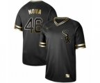 Chicago White Sox #46 Ivan Nova Authentic Black Gold Fashion Baseball Jersey