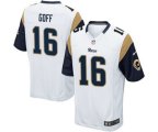 Los Angeles Rams #16 Jared Goff Game White NFL Jersey