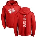 Chicago Blackhawks #19 Jonathan Toews Red One Color Backer Pullover Hoodie