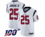Houston Texans #25 Duke Johnson Jr White Vapor Untouchable Limited Player 100th Season Football Jersey