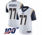 Los Angeles Rams #77 Andrew Whitworth White Vapor Untouchable Limited Player 100th Season Football Jersey