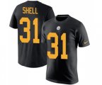 Pittsburgh Steelers #31 Donnie Shell Black Rush Pride Name & Number T-Shirt