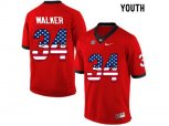 2016 US Flag Fashion-Youth Georgia Bulldogs Herchel Walker #34 College Football Limited Jerseys - Red