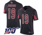 Arizona Cardinals #19 KeeSean Johnson Limited Black Rush Vapor Untouchable 100th Season Football Jersey