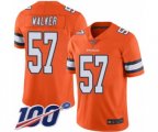 Denver Broncos #57 Demarcus Walker Limited Orange Rush Vapor Untouchable 100th Season Football Jersey
