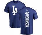 Los Angeles Dodgers #42 Jackie Robinson Royal Blue Backer T-Shirt