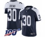 Dallas Cowboys #30 Anthony Brown Navy Blue Throwback Alternate Vapor Untouchable Limited Player 100th Season Football Jersey