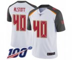 Tampa Bay Buccaneers #40 Mike Alstott White Vapor Untouchable Limited Player 100th Season Football Jersey