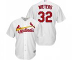 St. Louis Cardinals #32 Matt Wieters Replica White Home Cool Base Baseball Jersey