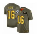 Los Angeles Rams #16 Jared Goff Limited Olive Gold 2019 Salute to Service Football Jersey