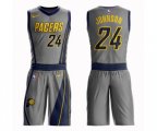 Indiana Pacers #24 Alize Johnson Authentic Gray Basketball Suit Jersey - City Edition