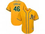 Oakland Athletics #46 Santiago Casilla Replica Gold Alternate 2 Cool Base MLB Jersey