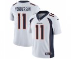 Denver Broncos #11 Carlos Henderson White Vapor Untouchable Limited Player Football Jersey