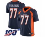 Denver Broncos #77 Karl Mecklenburg Navy Blue Alternate Vapor Untouchable Limited Player 100th Season Football Jersey