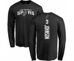 San Antonio Spurs #3 Keldon Johnson Black Backer Long Sleeve T-Shirt