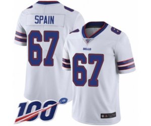 Buffalo Bills #67 Quinton Spain White Vapor Untouchable Limited Player 100th Season Football Jersey