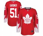 Toronto Maple Leafs #51 Jake Gardiner Authentic Red Alternate NHL Jersey