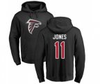 Atlanta Falcons #11 Julio Jones Black Name & Number Logo Pullover Hoodie