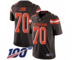 Cleveland Browns #70 Kendall Lamm Brown Team Color Vapor Untouchable Limited Player 100th Season Football Jersey