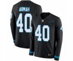 Carolina Panthers #40 Alex Armah Limited Black Therma Long Sleeve Football Jersey