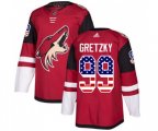 Arizona Coyotes #99 Wayne Gretzky Authentic Red USA Flag Fashion Hockey Jersey