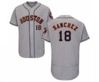 Houston Astros Aaron Sanchez Grey Road Flex Base Authentic Collection Baseball Player Jersey