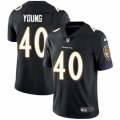 Baltimore Ravens #40 Kenny Young Black Alternate Vapor Untouchable Limited Player NFL Jersey