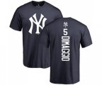 MLB Nike New York Yankees #5 Joe DiMaggio Navy Blue Backer T-Shirt