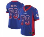 Buffalo Bills #79 Jordan Mills Limited Royal Blue Rush Drift Fashion NFL Jersey