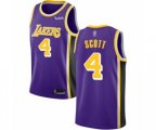 Los Angeles Lakers #4 Byron Scott Authentic Purple Basketball Jerseys - Icon Edition