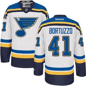 St. Louis Blues #41 Robert Bortuzzo Authentic White Away NHL Jersey