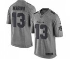 Miami Dolphins #13 Dan Marino Limited Gray Gridiron Football Jersey