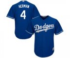 Los Angeles Dodgers #4 Babe Herman Authentic Royal Blue Alternate Cool Base Baseball Jersey