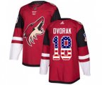 Arizona Coyotes #18 Christian Dvorak Authentic Red USA Flag Fashion Hockey Jersey