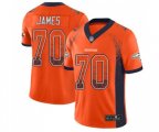 Denver Broncos #70 Ja'Wuan James Limited Orange Rush Drift Fashion Football Jersey