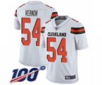 Cleveland Browns #54 Olivier Vernon White Vapor Untouchable Limited Player 100th Season Football Jersey