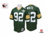 Green Bay Packers #92 Reggie White Authentic Green Throwback Football Jersey