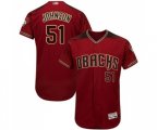 Arizona Diamondbacks #51 Randy Johnson Red Alternate Authentic Collection Flex Base Baseball Jersey