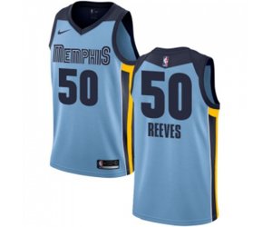 Memphis Grizzlies #50 Bryant Reeves Authentic Light Blue Basketball Jersey Statement Edition