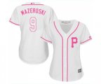 Women's Pittsburgh Pirates #9 Bill Mazeroski Authentic White Fashion Cool Base Baseball Jersey