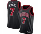 Chicago Bulls #7 Toni Kukoc Authentic Black Finished Basketball Jersey - Statement Edition